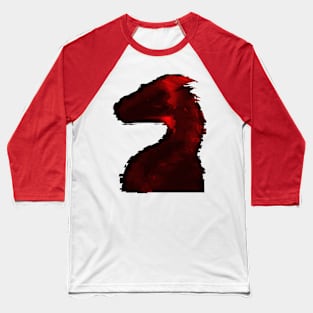 Red Glitch Baseball T-Shirt